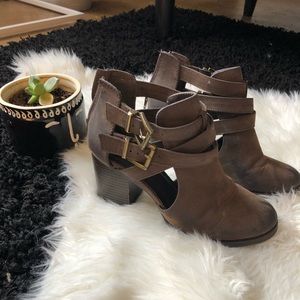 Brown Ankle Boots with Heel
